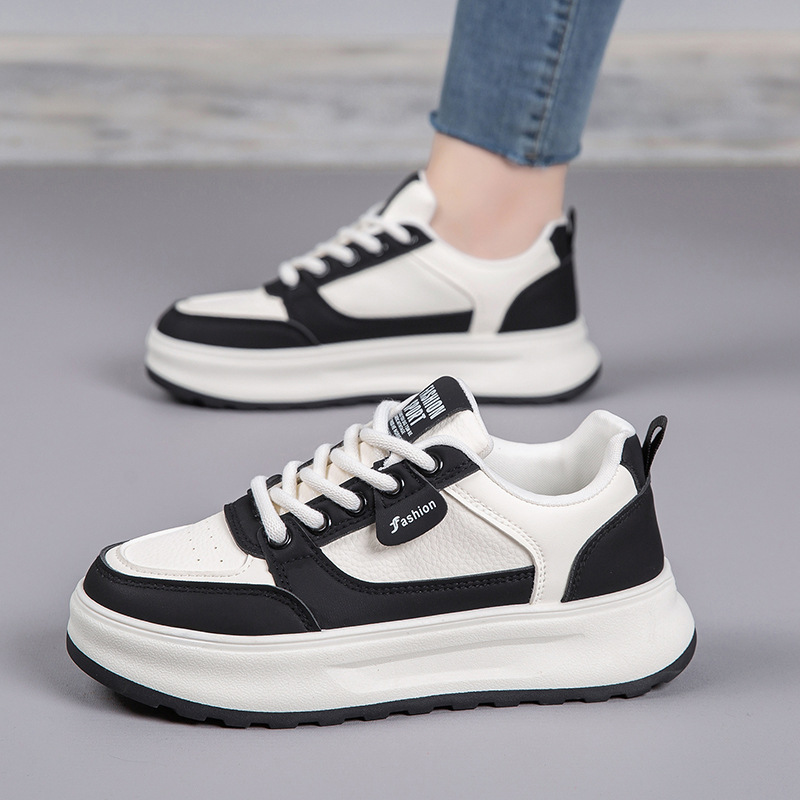 2026新款春季百搭休闲女鞋设计感小众小白鞋软底不累脚增高厚底鞋